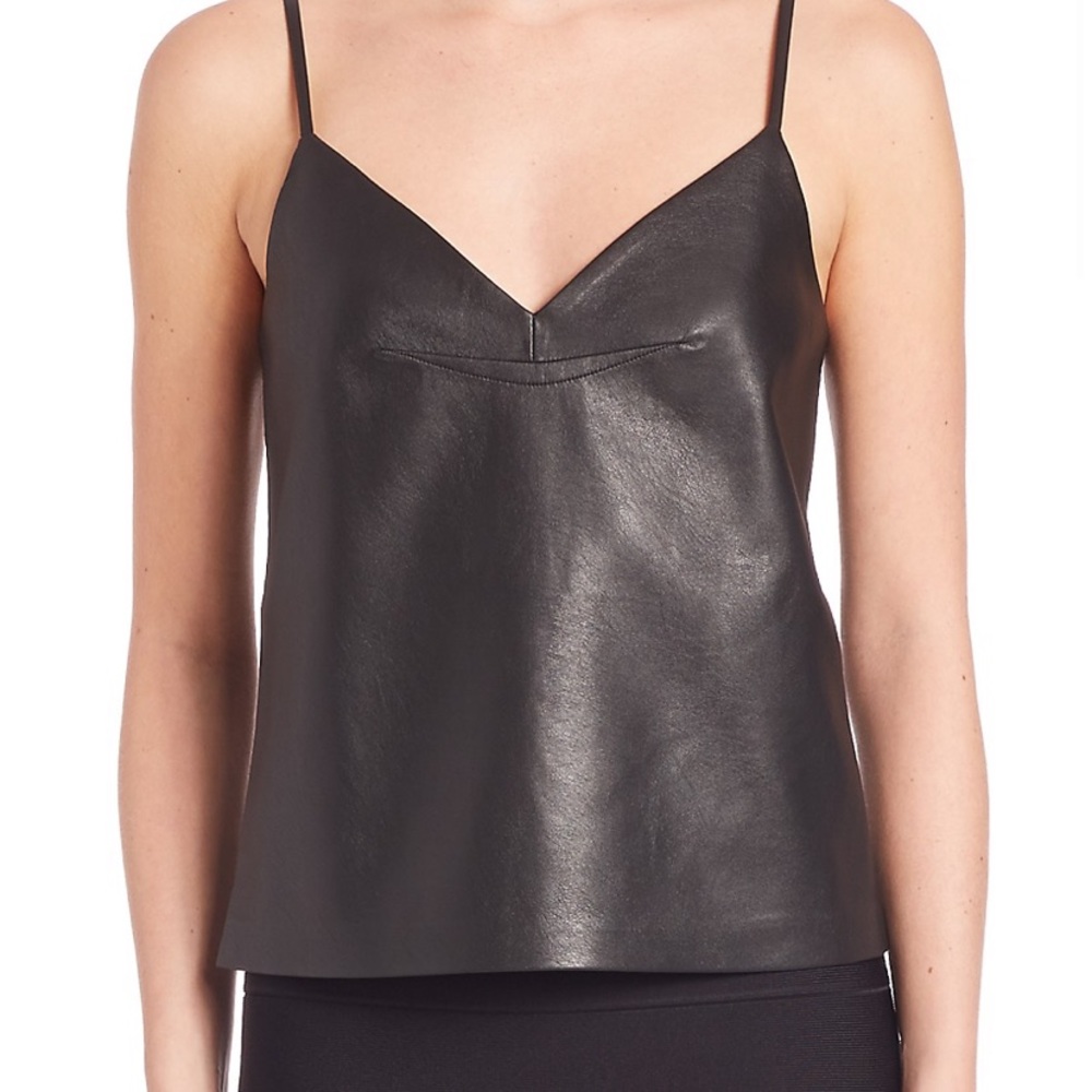 BCBG leather top
